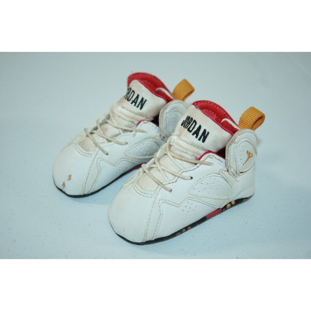 RARE Nike Air Jordan 7 Retro Baby/Infant Soft Bottom Crib Shoes Sz 2C 305076-101